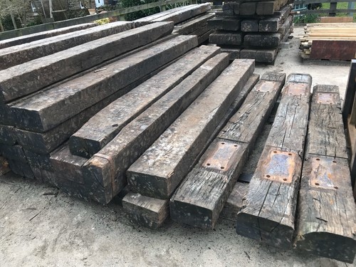 Reclaimed oak railway sleepers - reclaimed,