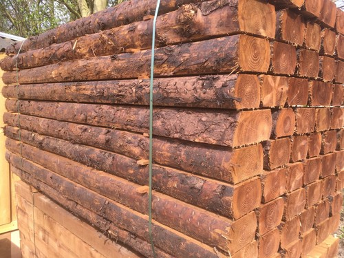 Rustic log sleepers - 2.4m,