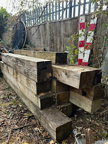 Reclaimed wood railway - reclaimed, sleeper