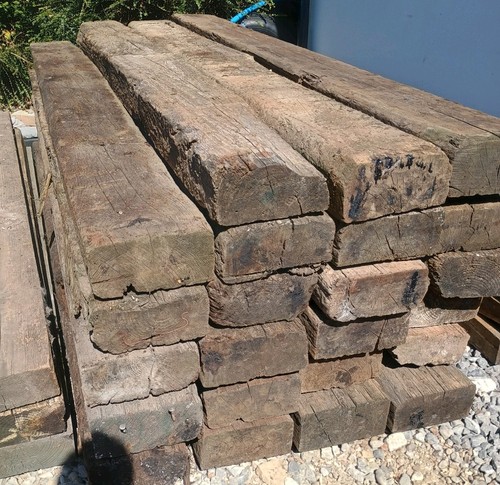 Genuine reclaimed pine railway - pine,