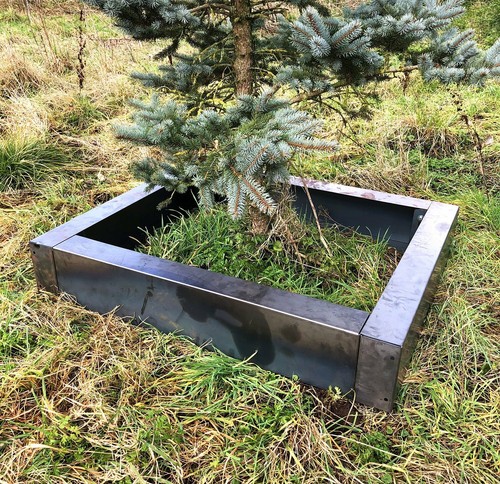 Rustic steel railway sleepers - steel,