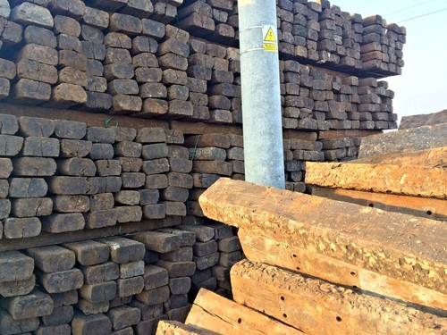 Rounded reclaimed pine railway - reclaimed,